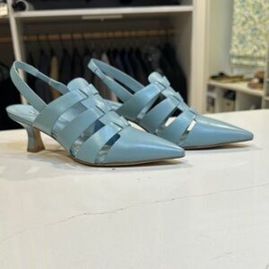 Chic Blue Slingback Heels by PINKO